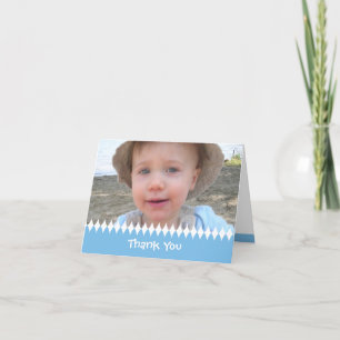 Kinderkarte oder Baby Danke, Foto Card Dankeskarte