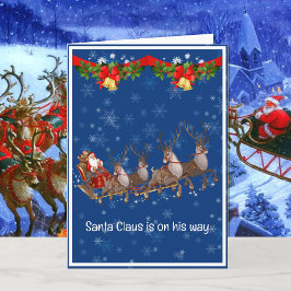 Kinderkarte von Daddy Christmas Card Santa Karte