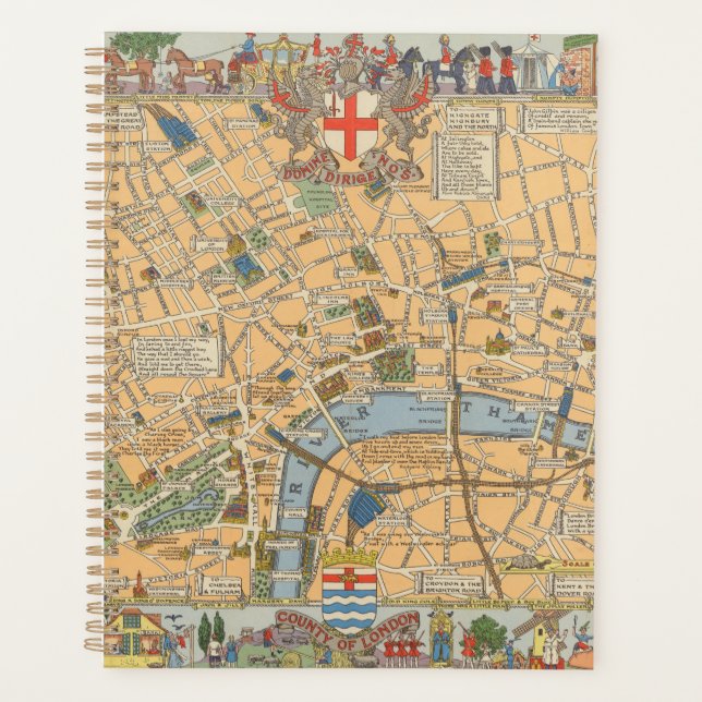 Kinderkarte von London, England Planer (Vorderseite)