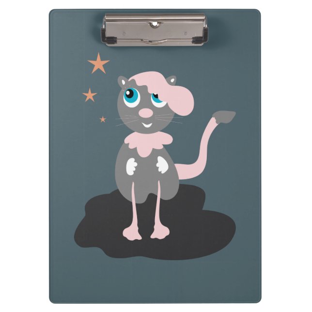 Kinderkatze Illustration Süße Cartoon-Kitty Klemmbrett (Vorderseite)