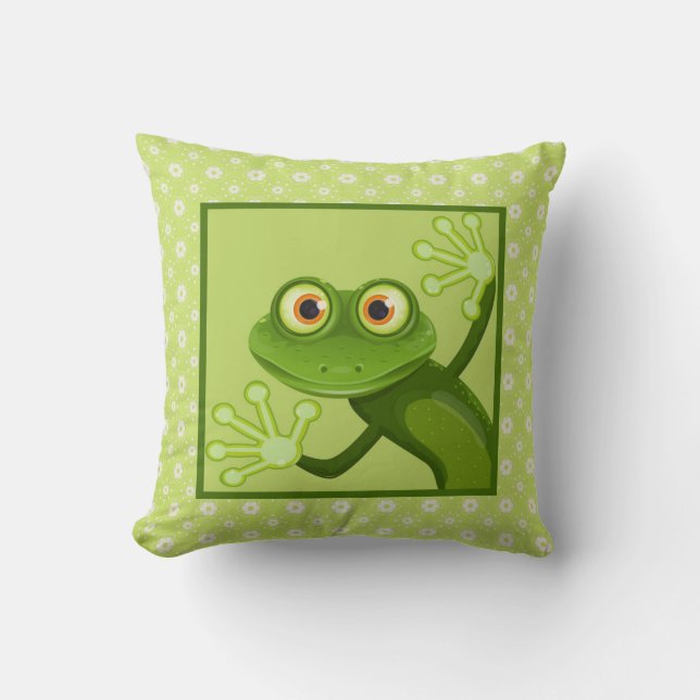 Kinderkissen mit Frosch Kissen (Vorderseite)