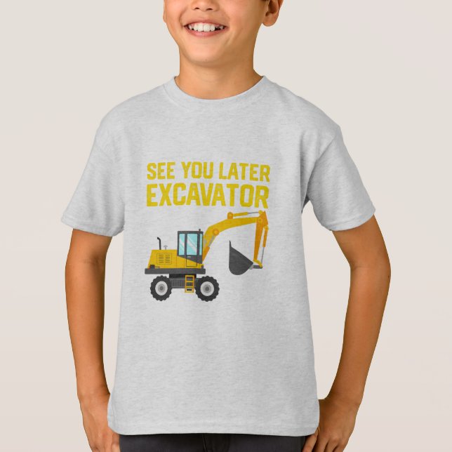 Kinderkleinkind-Bagger-Bau-Shirt T-Shirt (Vorderseite)