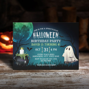 Kinderkostüm Halloween Party Einladung