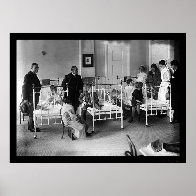 Kinderkrankenhaus in New York 1920 Poster (Vorne)