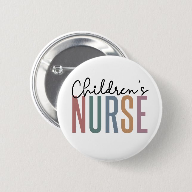 Kinderkrankenhaus | Retro Children's Nursing Butto Button (Vorne & Hinten)
