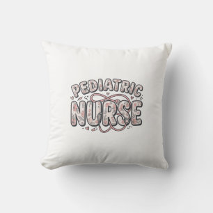 Kinderkrankenschwester Florales Vintage-Stichdesig Kissen