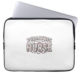 Kinderkrankenschwester Florales Vintage-Stichdesig Laptopschutzhülle