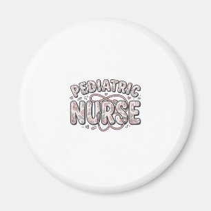 Kinderkrankenschwester Florales Vintage-Stichdesig Magnet