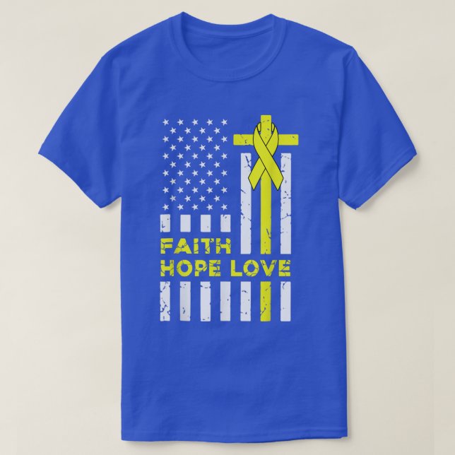 Kinderkrebs Bewusstsein Glaube Hoffnung Liebe Chri T-Shirt (Design vorne)
