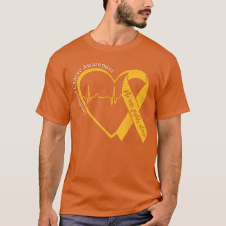 Kinderkrebs-Bewusstsein Gold Herz-Schleife Männer T-Shirt