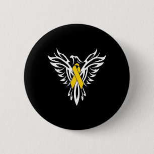 Kinderkrebs-Bewusstsein Gold Ribbon Phoenix Button