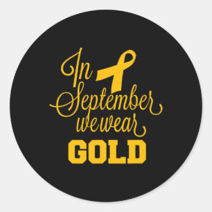 Kinderkrebs-Bewusstsein im September Wir tragen Go Runder Aufkleber