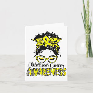 Kinderkrebs-Bewusstsein Leopard und Goldband Karte