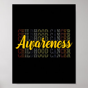 Kinderkrebs-Bewusstsein Mary Strong Gold Ribbon Poster