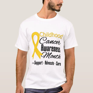 Kinderkrebs-Bewusstsein Monat Gold Band T-Shirt