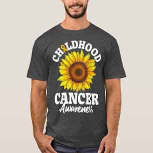 Kinderkrebs-Bewusstsein Ribbon Sonnenblumen Frauen T-Shirt