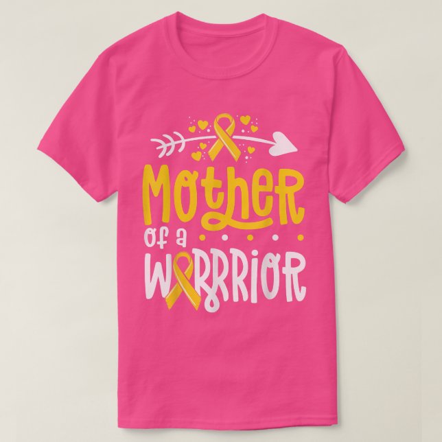 Kinderkrebs-Bewusstsein Shirt Mutter eines Warri (Design vorne)