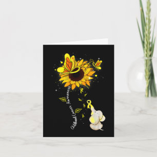 Kinderkrebs Bewusstsein Sonnenblumen Elefanten Män Karte
