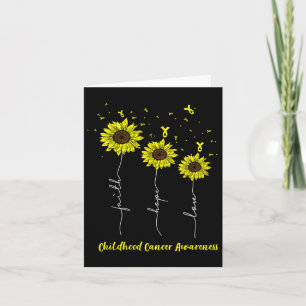 Kinderkrebs-Bewusstsein Sonnenblumen Glaube Hoffnu Karte
