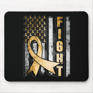 Kinderkrebs-Bewusstseins-Krieger-US-Flagge Mousepad