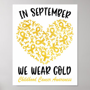 Kinderkrebs-Bewusstseinsshirt Im September tragen Poster