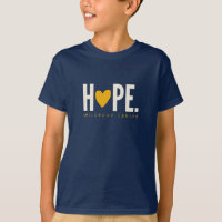 Kinderkrebs HOPE Goldherz Kinder T - Shirt