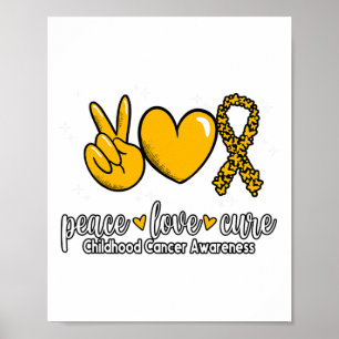 Kinderkrebsbewusstsein Frieden Liebe Heilung Kindh Poster