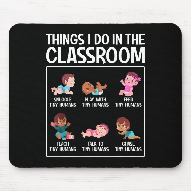 Kinderkrippe Vorschule Kleinkind Lehrer Dinge, die Mousepad (Vorne)