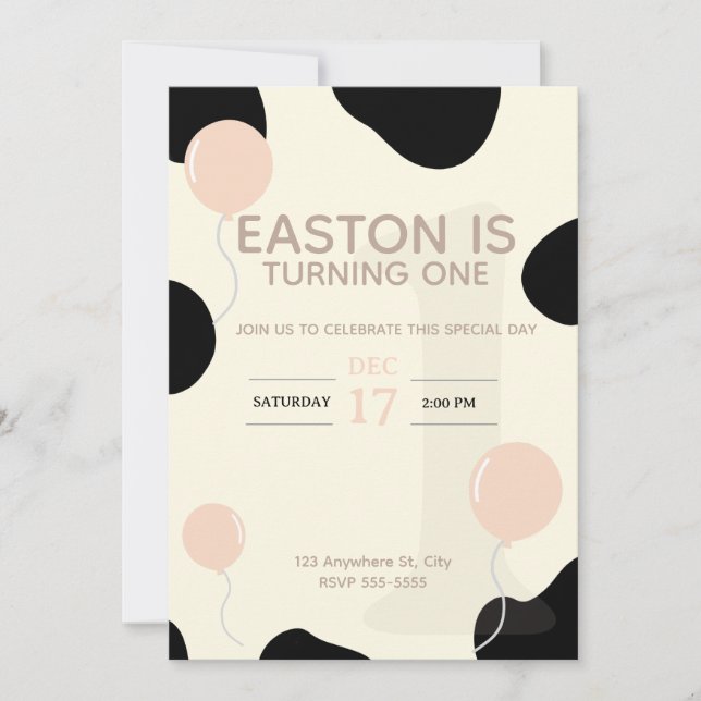 Kinderkühe Einladung zum Geburtstag (Vorderseite)