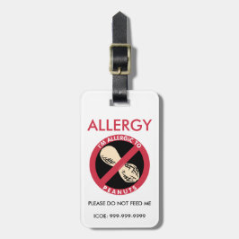 Kinderkundenspezifische Erdnuss-Allergie Gepäckanhänger