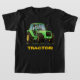 Kinderkundenspezifischer grüner Traktor T-Shirt (Laydown)