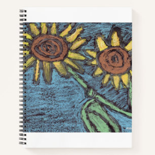 Kinderkunst für CHOC - Sonnenblumen für immer Notizbuch