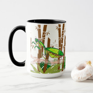 Kinderkunst Gebet Mantis Niedliche Tiergrüne Print Tasse