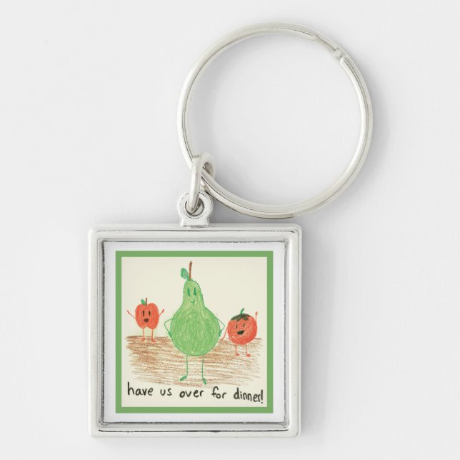 Kinderkunst, Grün Schlüsselanhänger (Vorne)