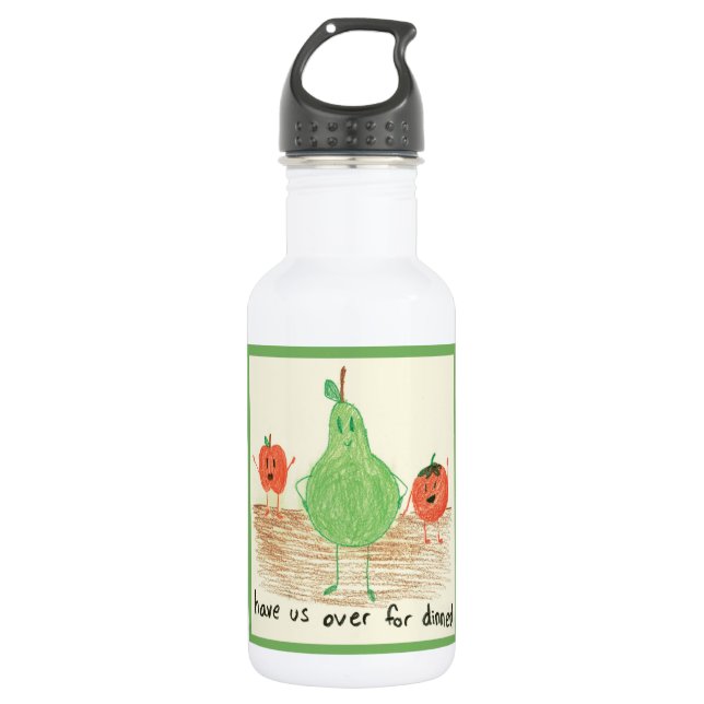Kinderkunst, Grün Trinkflasche (Vorderseite)