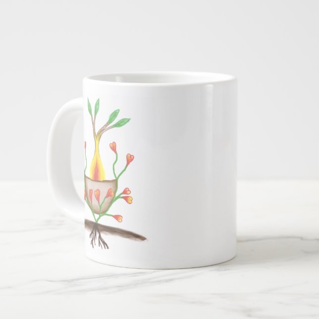 Kinderkunst Jumbo-Tasse (Vorderseite Links)
