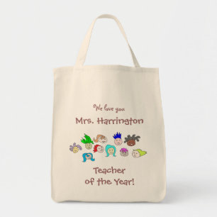 Kinderkunst, Personalisierte "Lehrerin des Jahres" Tragetasche