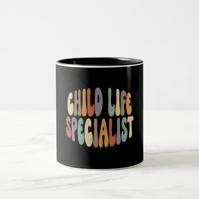 Kinderlebensspezialist Berufserfahrung Zweifarbige Tasse (Mittel)
