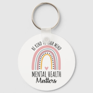 Kinderliche Gesundheitsprobleme Polka Dot Rainbow  Schlüsselanhänger
