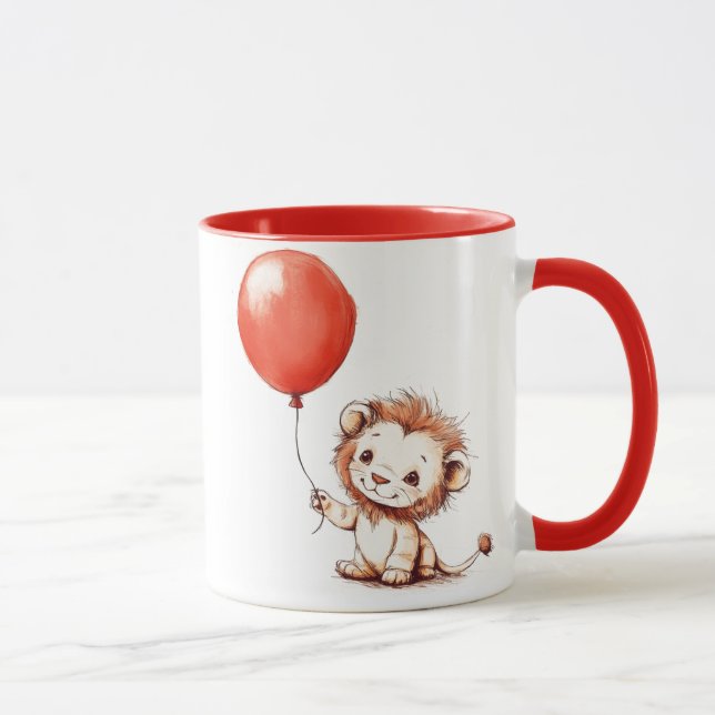 Kinderlion mit Red Balloon Tasse (Rechts)