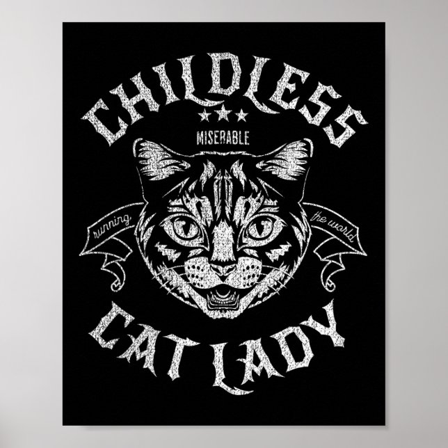 Kinderlose Cat Lady Feminist Voting Poster (Vorne)