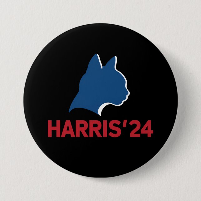 Kinderlose Cat Lady für Zitat 2024 Button (Vorderseite)