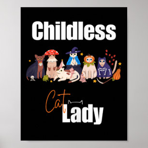 Kinderlose Cat Lady Tank Poster