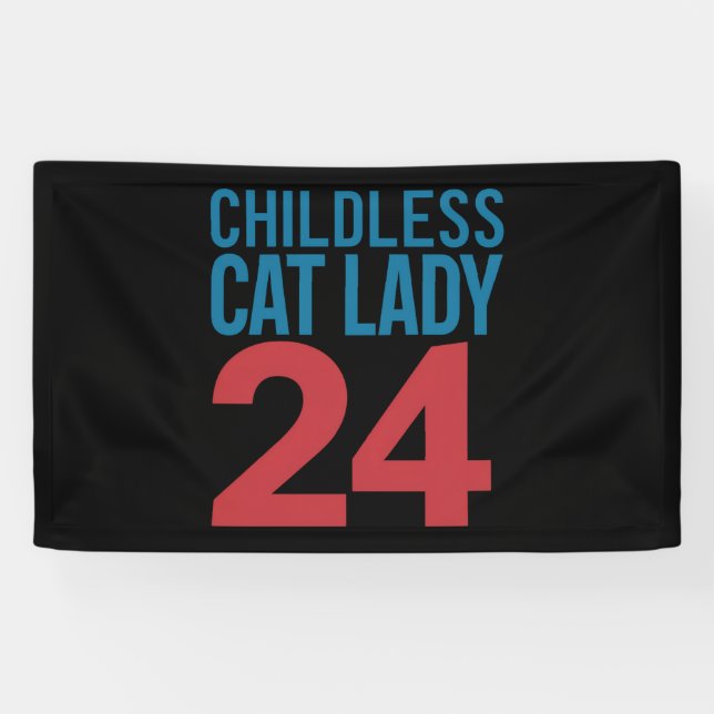 Kinderlose Cat Lady Voting Election 2024 USA Banner (Horizontal)