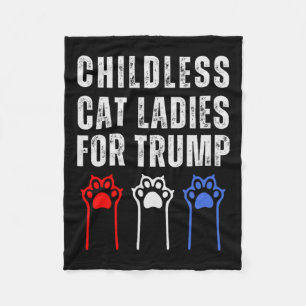 Kinderlose Cat Ladys für Trump-republikanische Wäh Fleecedecke
