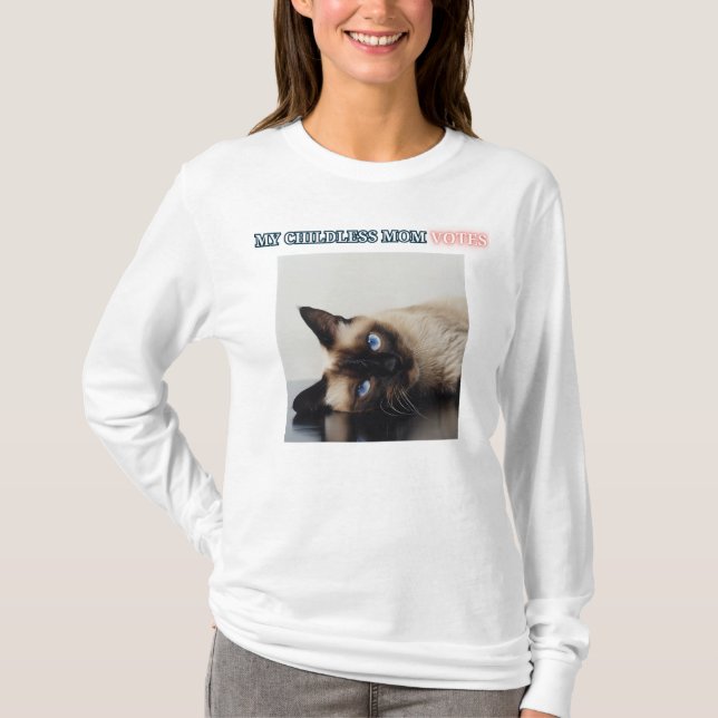 Kinderlose Cat Ladys Pro Democracy T-Shirt (Vorderseite)