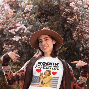 Kinderlose Cat Ladys T - Shirt