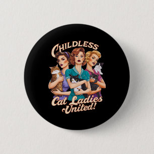 Kinderlose Cat Ladys United Button