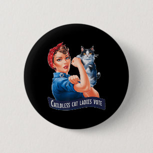 Kinderlose Cat Ladys Vote Rosie Button
