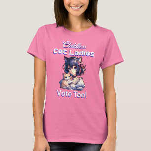 Kinderlose Cat Ladys wählen auch! Harris Walz 2024 T-Shirt